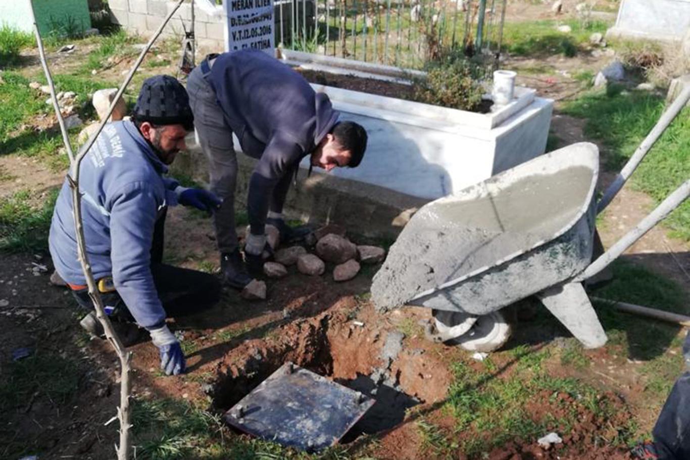 Silopi'de mezarlıklar onarıldı